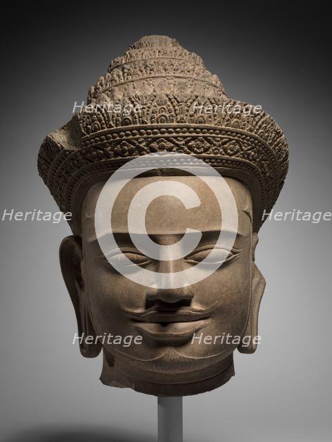 Head of a Deity or a Deified King, mid 900s. Creator: Unknown.