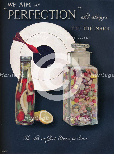 'We Aim at Perfection and always hit the mark', 1907. Artist: John Swain & Son.