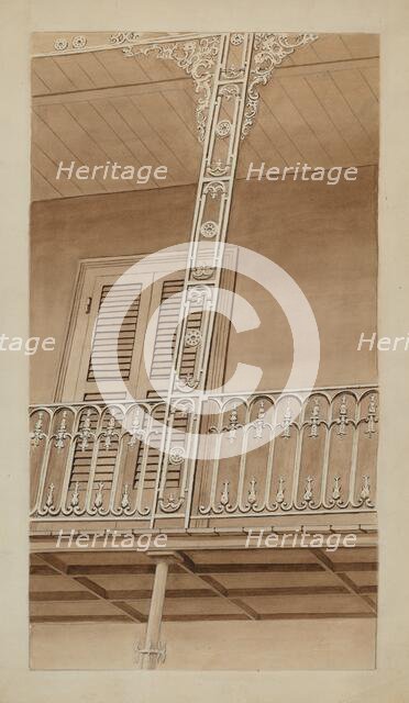 Cast Iron Balcony, c. 1936. Creator: Lucien Verbeke.