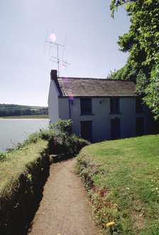 Dylan Thomas's boathouse, Laugharne, Carmarthenshire, Wales. Artist: Tony Evans