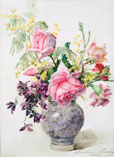 'Vase of Roses', c1865-1928. Artist: Madeleine Jeanne Lemaire