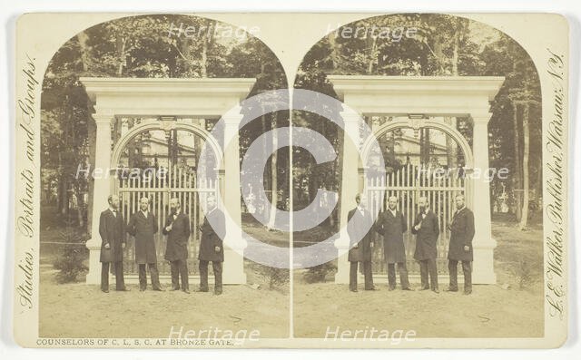 Counselors of C.L.S.C. at Bronze Gate, 1850/81. Creator: Lewis Emory Walker.