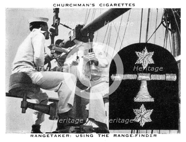 Rangetaker: Using The Range-Finder, 1937.Artist: WA & AC Churchman
