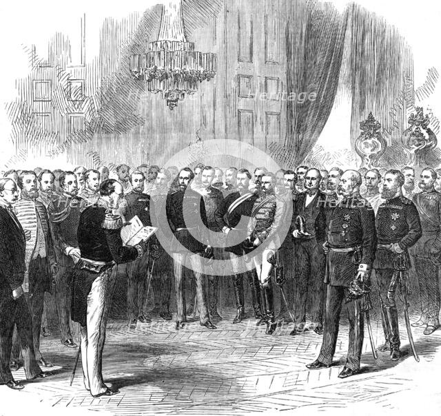 The New Empire of Germany: the President of the North German Federal Assembly..., 1871. Creator: Unknown.