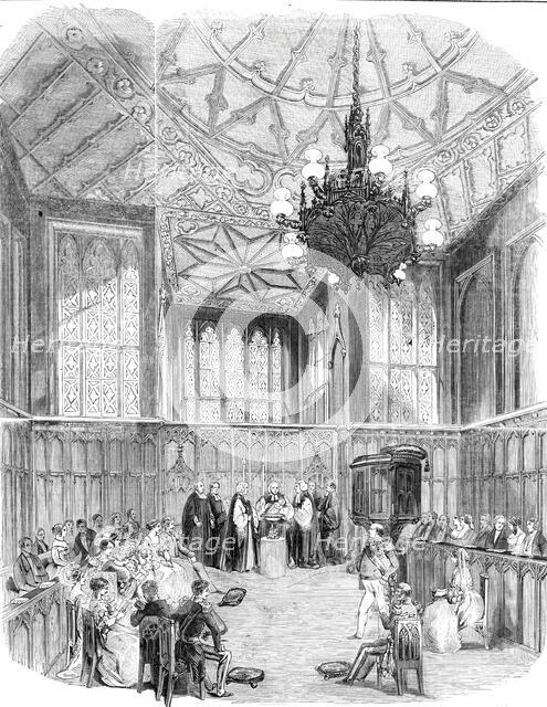 Christening of Prince Alfred in the Private Chapel, Windsor Castle, 1844. Creator: Unknown.