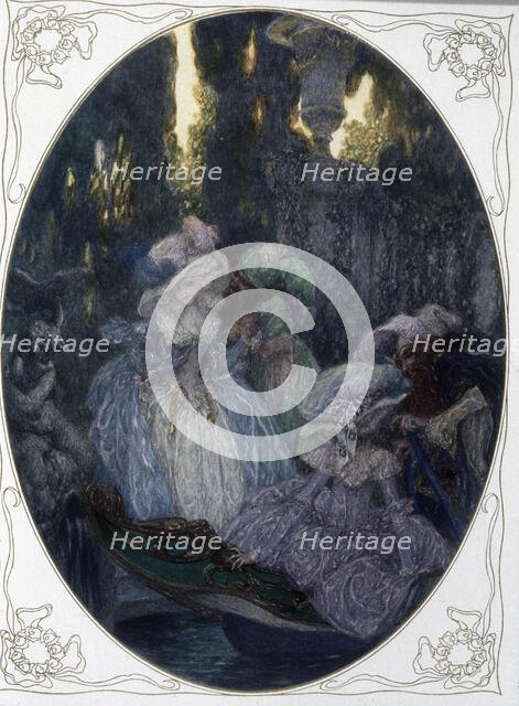 Scene from the play 'Cosi Fan Tutte '(This is how they all do), by W. A. Mozart from 1790, 1910. Creator: Lefler Heinrich (1863-1919).