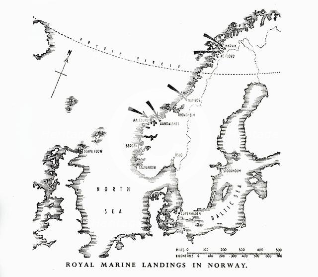 Royal Marine landings in Norway, World War II, 1940 (1944). Creator: Unknown.