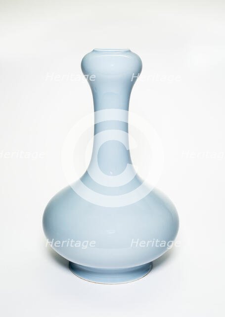 Bulbous-Shaped Vase, Qing dynasty (1644-1911), Yongzheng reign mark and period (1723-1735). Creator: Unknown.