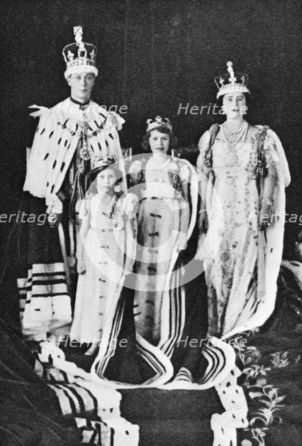King George VI and Queen Elizabeth on their Coronation Day, 1937. Artist: Unknown