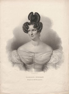 Portrait of the actress and singer Wilhelmine Unzelmann-Werner (1802-1871), 1835. Creator: Scholl, Johann Baptist, the Elder (1784-1854).