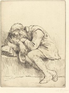 Sleeping Beggar (Mendiant endormi). Creator: Alphonse Legros.