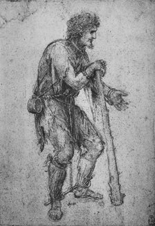 'A Man with a Club and Shackled Feet', c1480 (1945). Artist: Leonardo da Vinci.