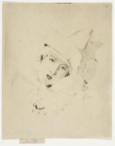 Pierrot, Portrait of the Lady A. C., 1888. Creator: Theodore Roussel.