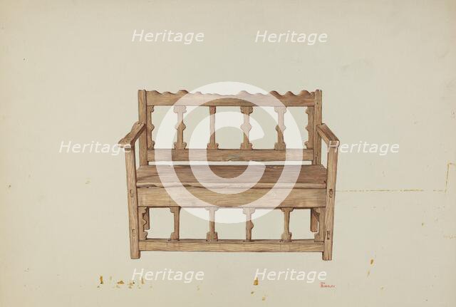 Bench, 1935/1942. Creator: Hal Blakeley.