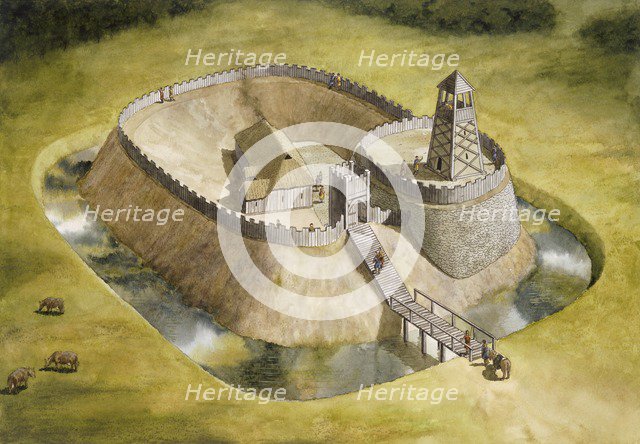 Helmsley Castle, North Yorkshire, 12th century (c1990-c2010). Artist: Simon Hayfield.