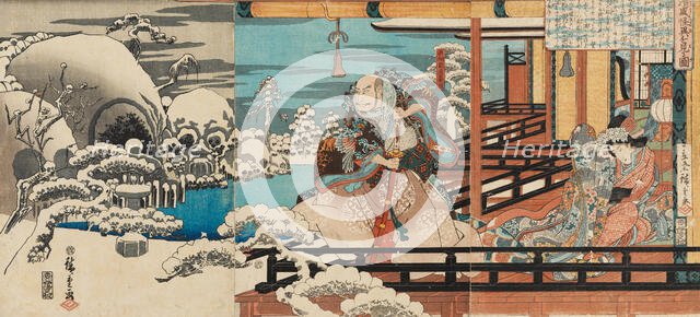 Taira no Kiyomori Haunted by Spectres, 1843-1845. Creator: Ando Hiroshige.