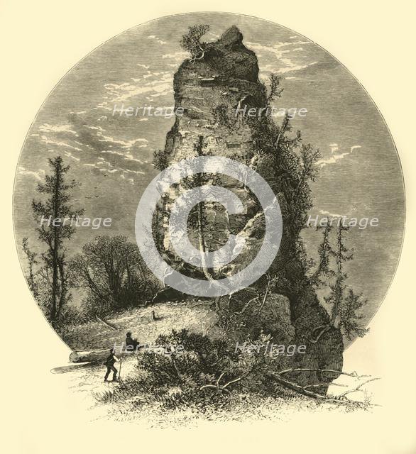 'Sugar-Loaf Rock - (East Side)', 1872.  Creator: Henry Duff Linton.