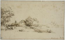 Farmhouse by the canal, c1640s. Creator: Rembrandt Harmensz van Rijn.