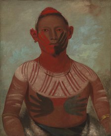 I-o-wáy, One of Black Hawk's Principal Warriors, 1832. Creator: George Catlin.