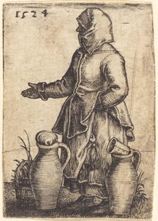 Peasant Woman with Two Jugs, 1524. Creator: Barthel Beham.