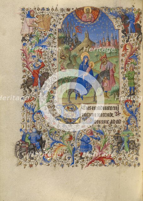 The Flight into Egypt; Book of Hours, about 1420. Creator: Spitz Master.