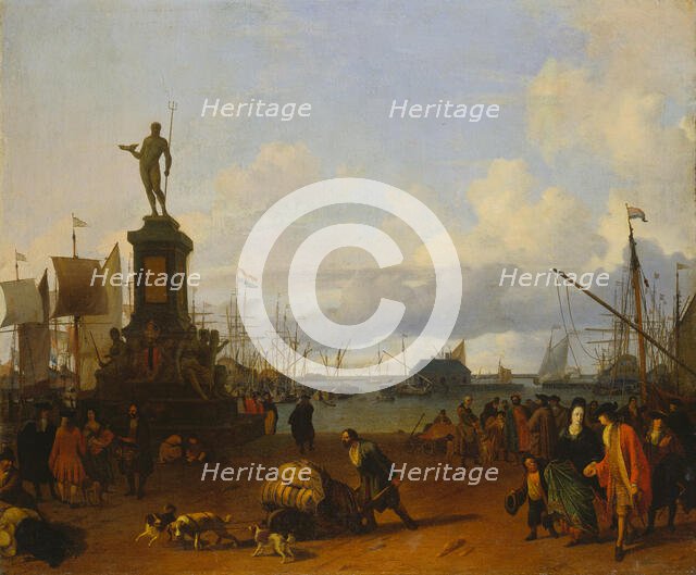 View of the Amsterdam Harbour at the IJ River, 1700. Creator: Ludolf Backhuysen I.