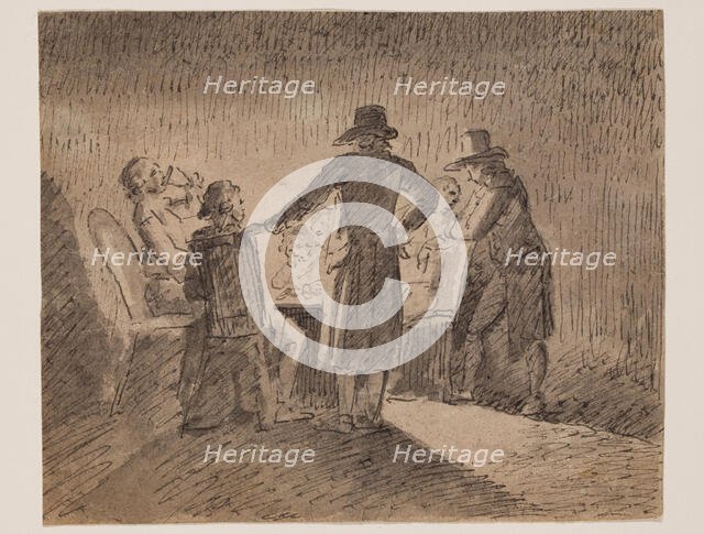 Figures in Interior, between 1745 and 1790. Creator: Gottlieb Welte.