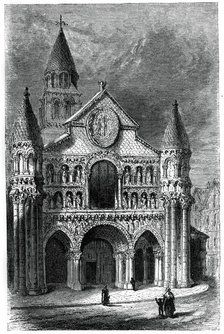Church of Notre Dame de la Grande, Poitiers, France, 12th century, (1870). Artist: Unknown