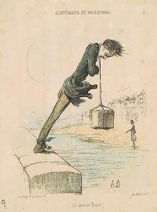 Le dernier bain!, 19th century. Creator: Honore Daumier.