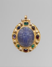 Pendant Brooch with Cameo of Enthroned Virgin..., late 1000s-1100s (cameo); 1100s-1300s (mount). Creator: Unknown.