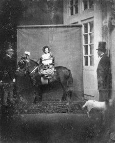 Louis Napoleon, Prince Imperial, on a pony, c1860-1863. Artist: Unknown