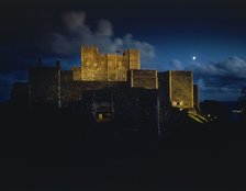 Dover Castle by floodlights, Kent, 1984. Artist: Unknown