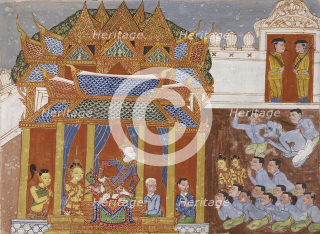 Vessantara Jataka, Chapter 11 (Maharaja), c1920-1940. Creator: Unknown.