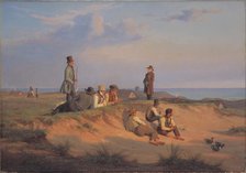 Men of Skagen on a summer evening in good weather, 1848. Creator: Martinus Rorbye.