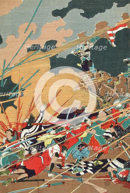 The Battle of Nagashino (Later Retitled) (image 2 of 3), published in 1868. Creator: Tsukioka Yoshitoshi.