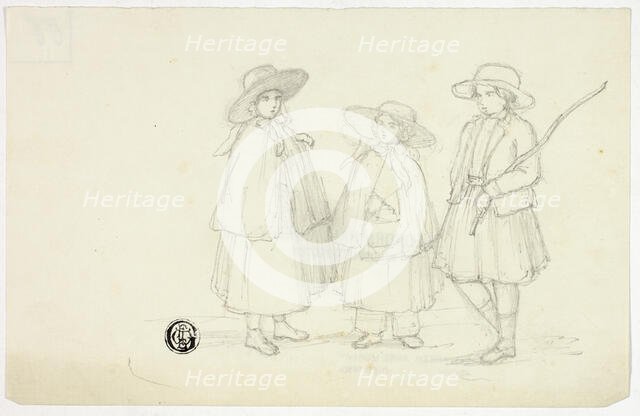 Three Little Girls, n.d. Creator: Elizabeth Murray.