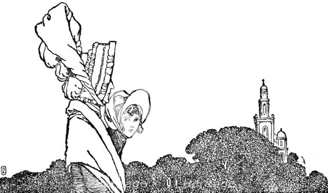 'Karen and the Old Lady Walked to Church', c1930. Artist: W Heath Robinson.