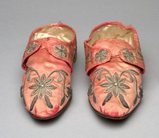 Pair of Slippers, early 1700s. Creator: Unknown.