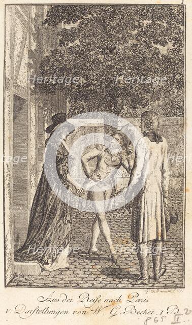 The Voyage to Paris, 1798. Creator: Daniel Nikolaus Chodowiecki.