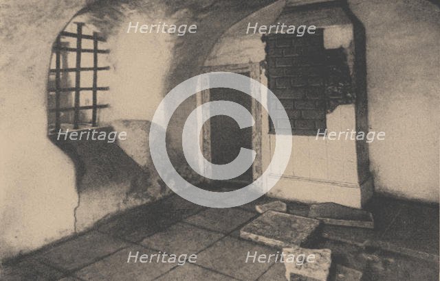 The prison cell in the Shlisselburg fortress. Artist: Anonymous  