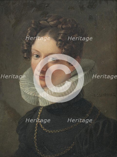 Portrait of the artist's wife Sofia Dorotea Sandberg née Kökeritz, c1820. Creator: Johan Gustaf Sandberg.