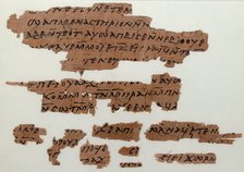 Papyri Fragments, Coptic, 7th century. Creator: Unknown.