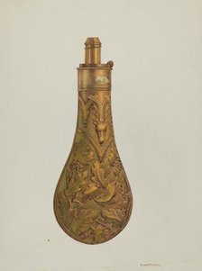 Powder Flask, c. 1939. Creator: Robert W.R. Taylor.