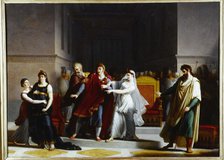 Last scene of the tragedy "Rodogune" at the Theatre-Francais, 1810. Creator: Jacques Augustin Pajou.
