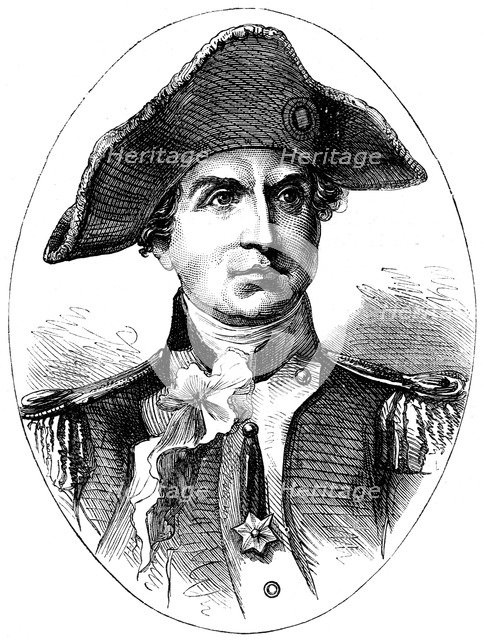 John Paul Jones, American naval commander of the Revolutionary War, (c1880). Artist: Unknown