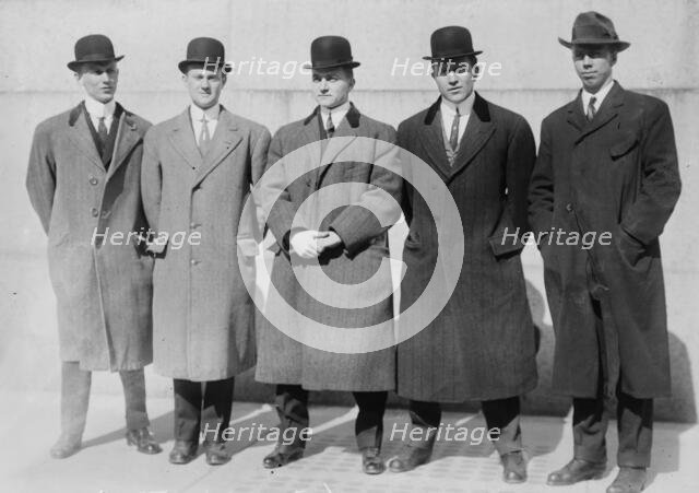 Z. Erhard, C. Hoff, G. Simmons, Bert Daniels, E. Bergen, 1913. Creator: Bain News Service.