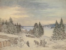 Winter Landscape from Savo, 1840-1849. Creator: Magnus von Wright.