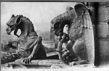 Paris - Eglise Notre-Dame, Chimeres ( Gargoyles ). Creator: Unknown.