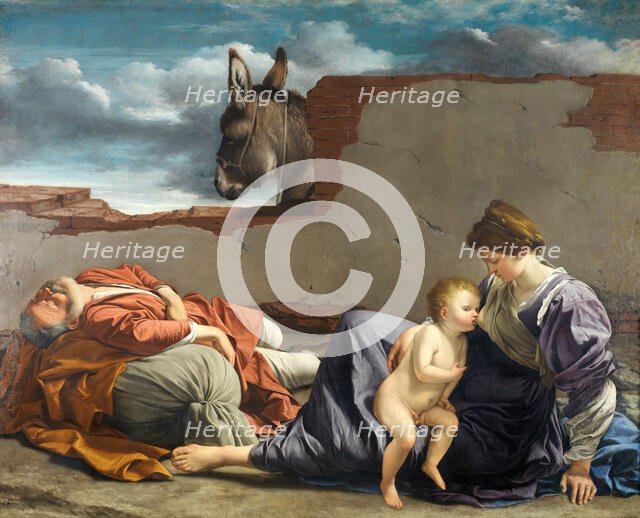 Rest on the Flight into Egypt, 1615-1621. Creator: Orazio Gentileschi.