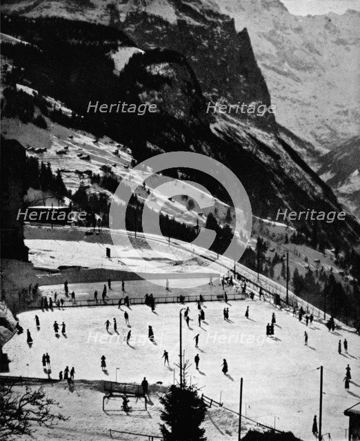 'The Skating Rink at Wengen', c1911, (1912). Artist: Wardrop Openshaw Muir.
